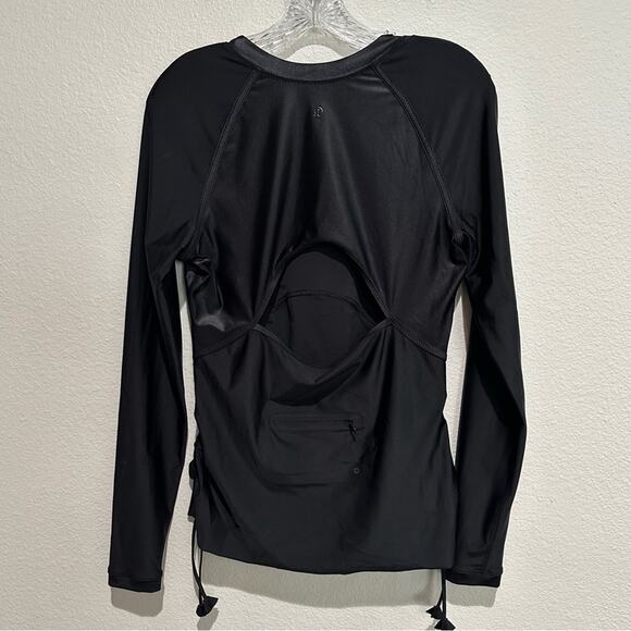 Lululemon Rashguard Water Salty Swim Rashguard Black SZ 10 - Picture 8 of 12